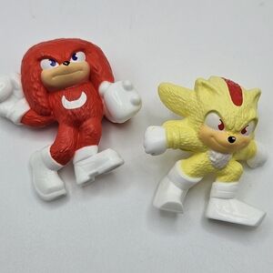 Sonic the Hedgehog 3 Movie McDonalds Figure Set Super Shadow & Knuckles
